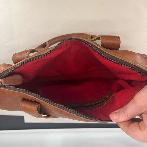 Nena & Co. Medium Tote Leather Textile Purse With Crossbody Strap - Picture 8 of 10